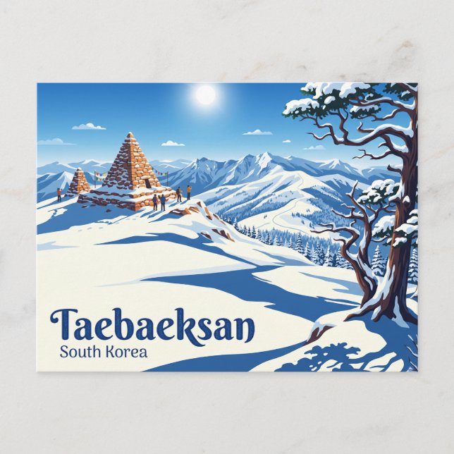 Postal Altares Cheonjedan en el Parque Nacional Taebaeksa (Anverso)