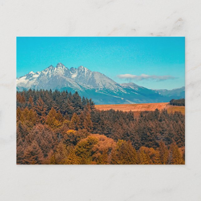 Postal Altas montañas de Tatra (Anverso)