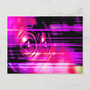 Postal Altavoces de música púrpura