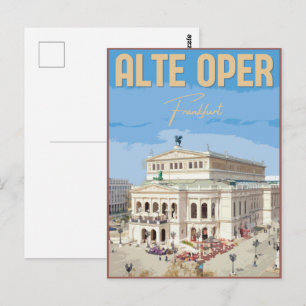 Postal Alte Oper Frankfurt Antigua Casa de la Ópera alema