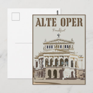 Postal Alte Oper Frankfurt Antigua Casa de la Ópera alema