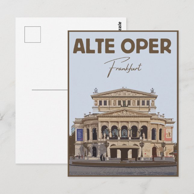 Postal Alte Oper Frankfurt Old Opera House alemania (Anverso / Reverso)