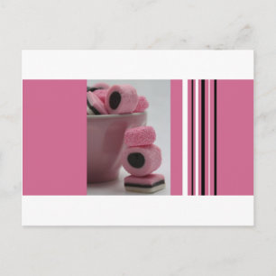 Postal Alteraciones de licorice rosa