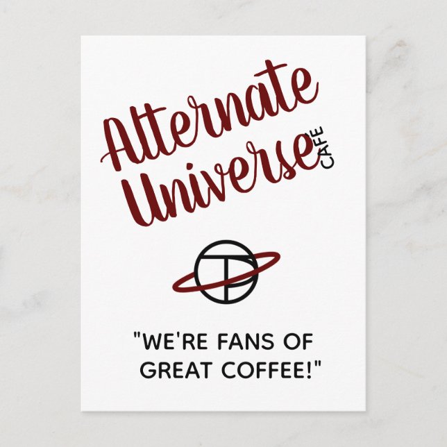 Postal alternativa Universe Café (Anverso)