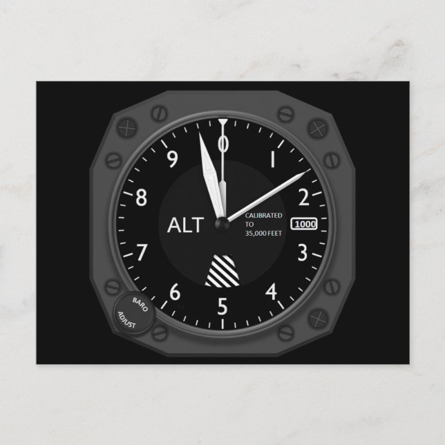 Postal Altímetro de aeronaves (Anverso)