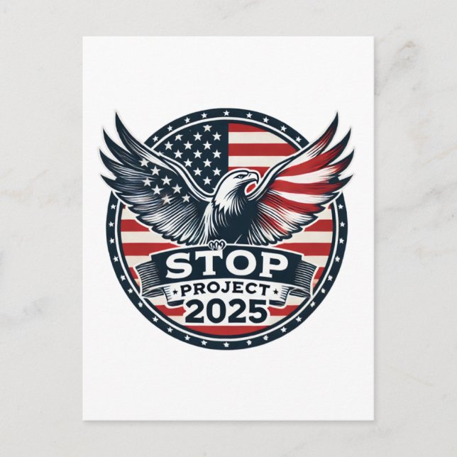 Postal Alto al proyecto 2025 - Vota azul - Defiende la de (Anverso)