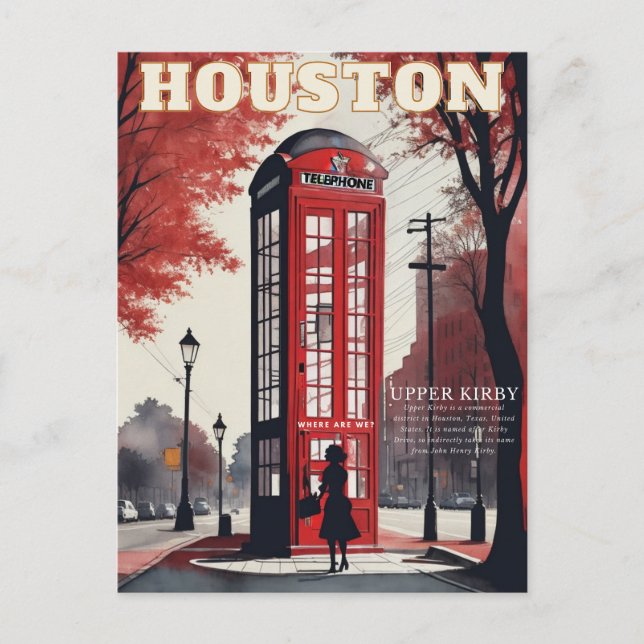 Postal Alto Kirby, Houston, Texas (Anverso)