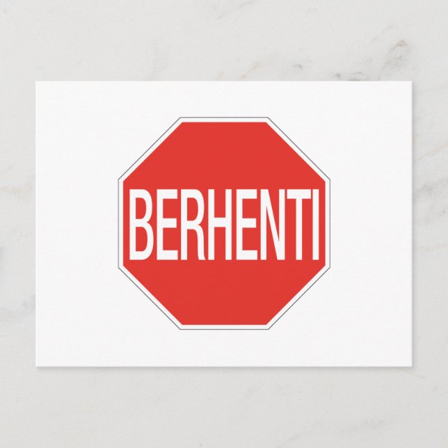 Postal Alto, Rótulo de tráfico, Malasia (Anverso)