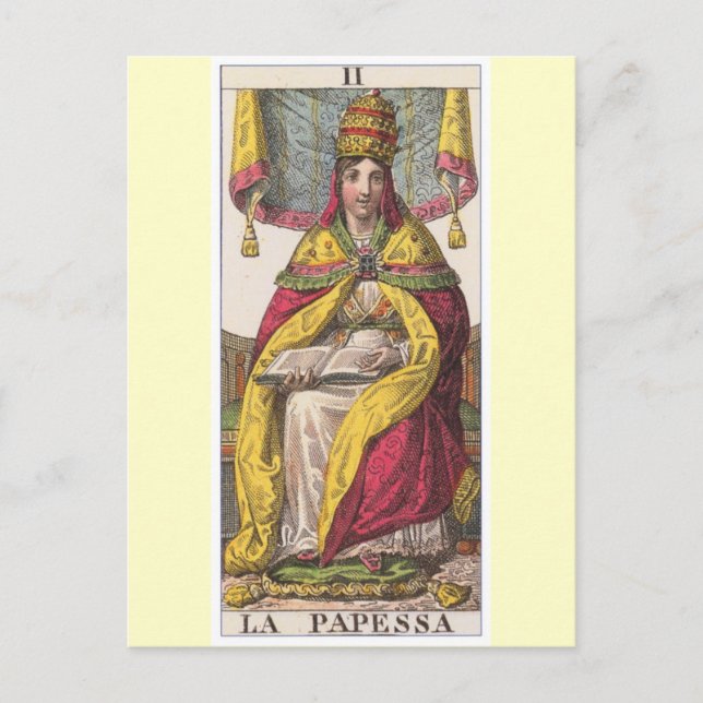 Postal Alto sacerdocio Vintage Tarot (Anverso)