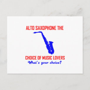 Postal ALTO SAXOPHONE la elección de los amantes de la mú