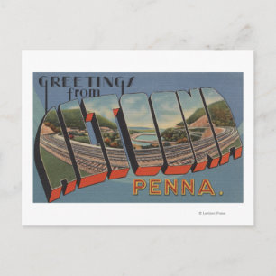Postal Altoona, Pennsylvania - Escenas de letras grandes