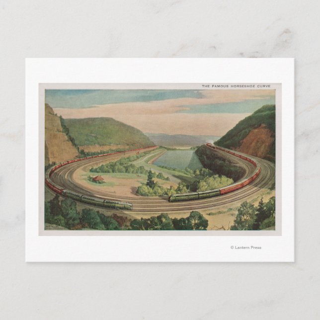 Postal Altoona, Pensilvania, la famosa curva de herradura (Anverso)