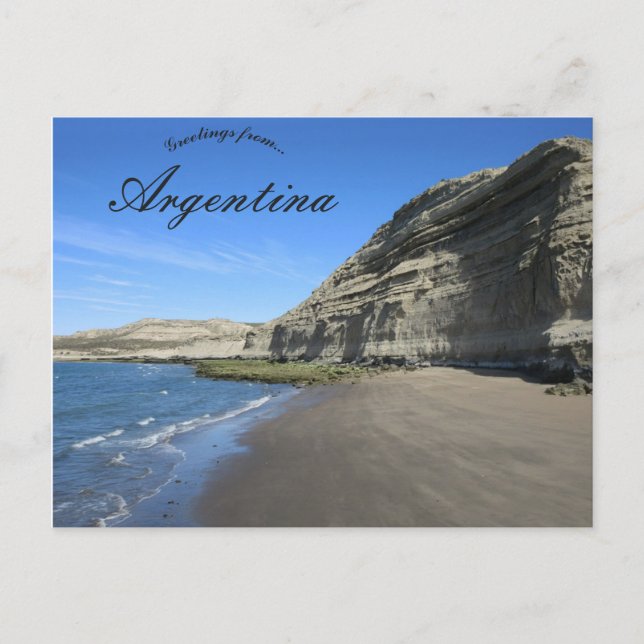 Postal Altos acantilados de Argentina (Anverso)