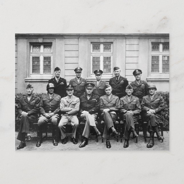 Postal Altos oficiales militares estadounidenses de la Se (Anverso)