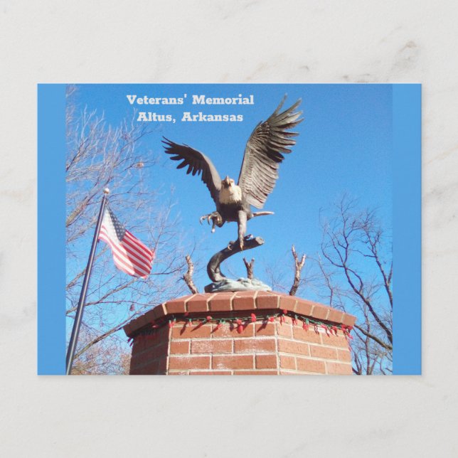 Postal Altus, Monumento a los Veteranos de Arkansas (Anverso)