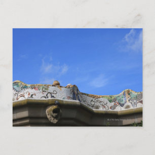 Postal Alumnos musulmanes en el Parque Guell de Gaudí