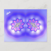 ALVA ~ Diseño de fractal 3D ~ Rosa Azul Malva ~