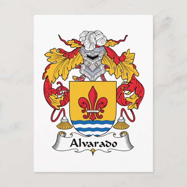 Postal Alvarado Family Crest (Anverso)