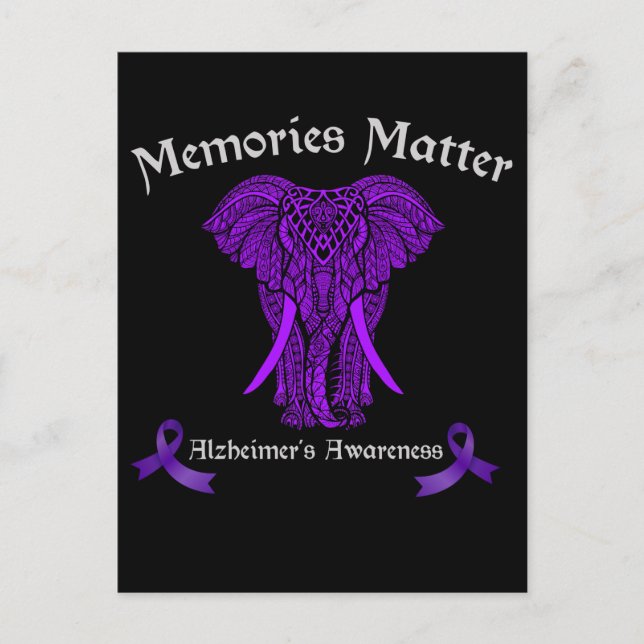 Postal Alzheimers Apoyo a la toma de conciencia Recuerdos (Anverso)