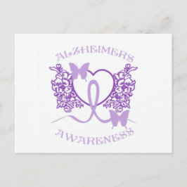 Postal Alzheimers Conciencia Postcard Morple Butterflies