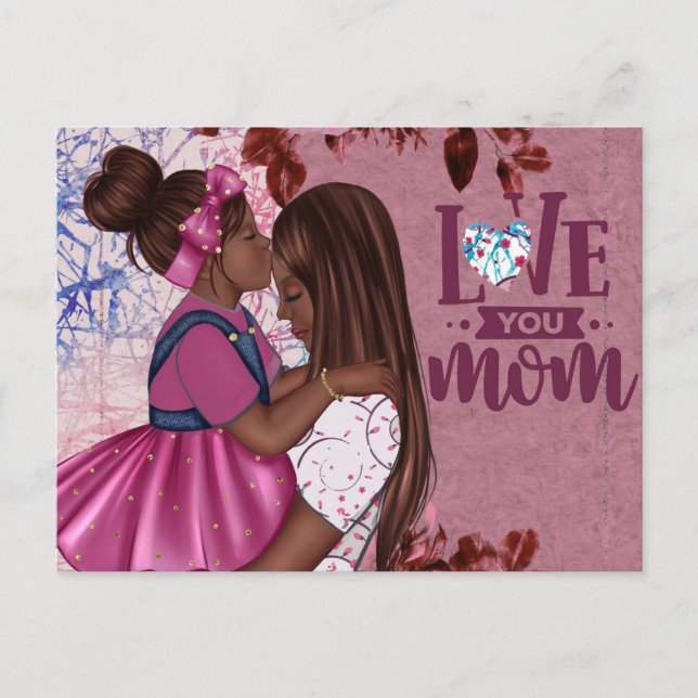 Postal Ama a tu madre, el día de la madre y de la madre (Anverso)