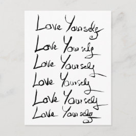 Postal ¡Ama! Cita de caligrafía motivacional