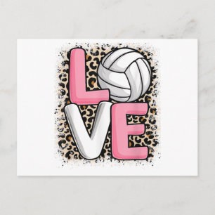 Postal Ama el estampado de leopardo de voleibol para muje