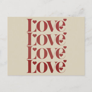 Postal Ama Feliz día de San Valentín Pareja de enamorados
