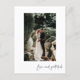 Postal Ama Gratitud Foto Vertical Gracias Postcard