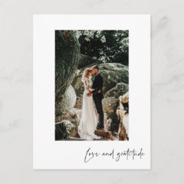 Postal Ama Gratitud Foto Vertical Gracias Postcard