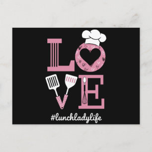 Postal Ama la vida de la señora del almuerzo Regalos dive
