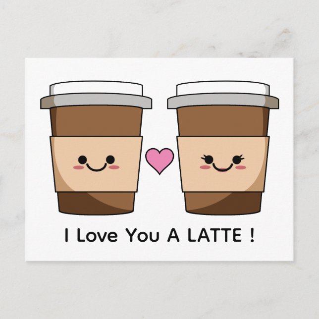 Postal Ama tu café latte (Anverso)