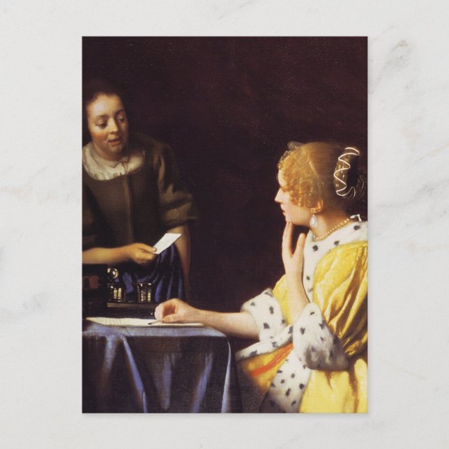 Postal Ama y doncella (Anverso)