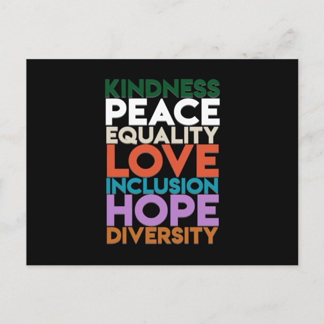 Postal Amabilidad Paz Apoyo a la Tierra Día Mundial de la (Anverso)