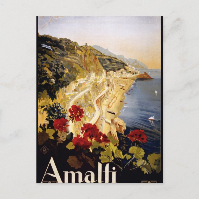Postal Amalfi, Italia (Anverso)
