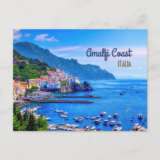 Postal Amalfi Italia Europa Fotografía de viajes moderna (Anverso)