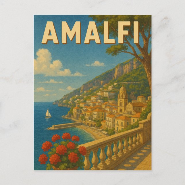 Postal Amalfi Italia Postcard (Anverso)