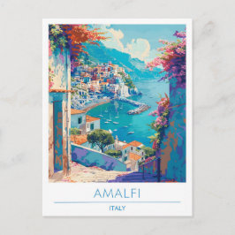 Postal Amalfi Italia Viaje de Vintage