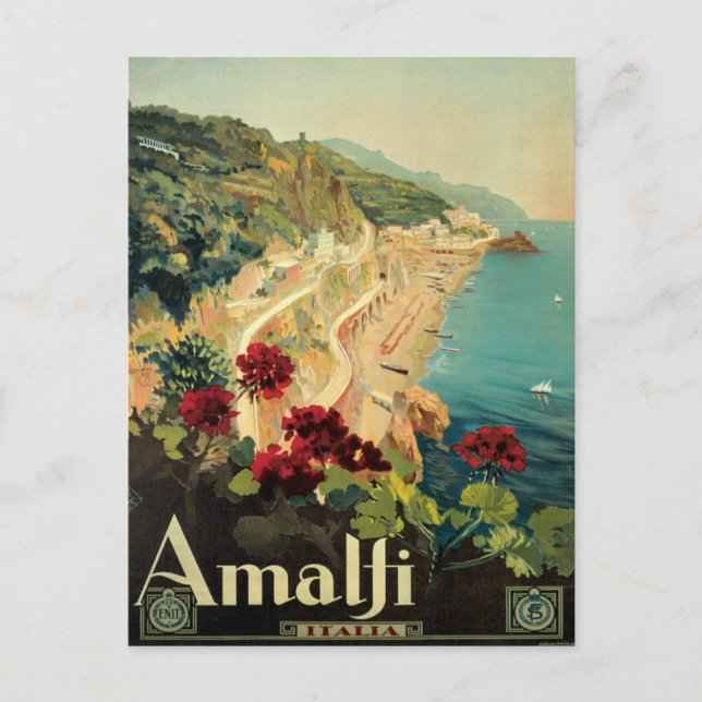 Postal Amalfi Italia Vintage (Anverso)