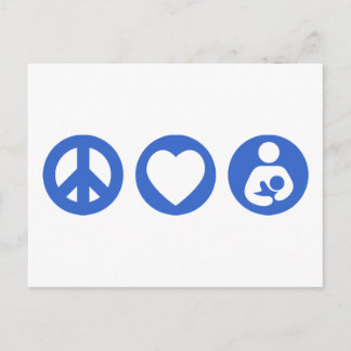 Postal Amamantamiento del amor de la paz