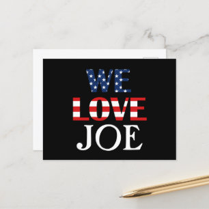 Postal Amamos a Joe, Bandera Americana
