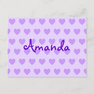 Postal Amanda en morado