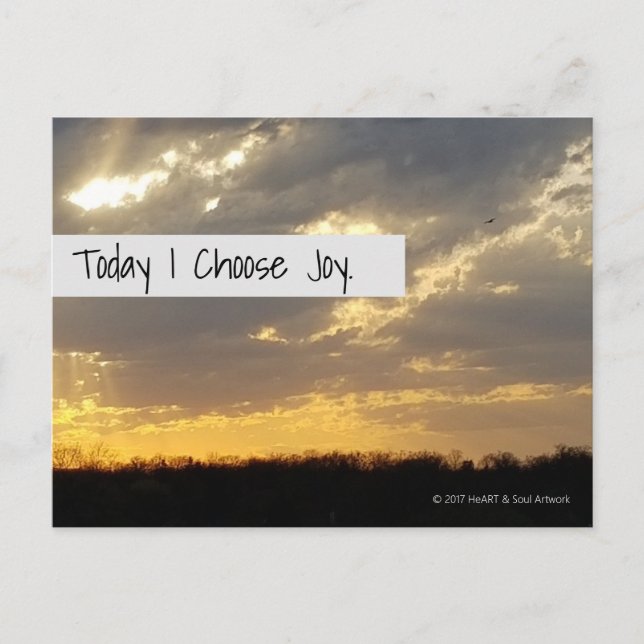 Postal Amanecer alegre (Anverso)