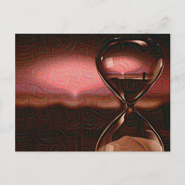 Postal Amanecer Artístico De Peach Con Hourglass (Anverso)