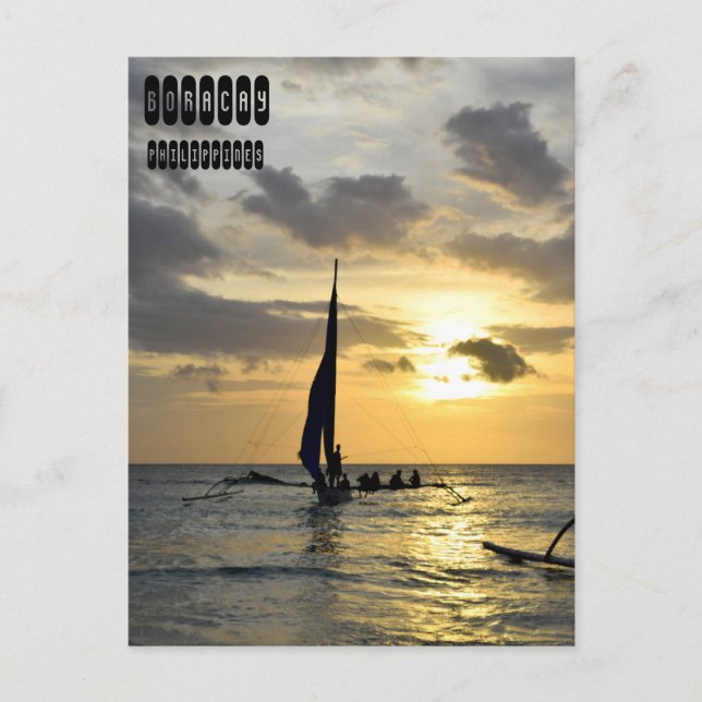 Postal Amanecer de Boracay, Filipinas (Anverso)