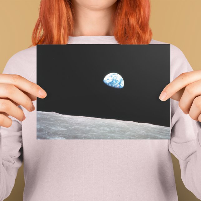 Postal Amanecer de la Tierra (Earthrise Space Photo Postcard)