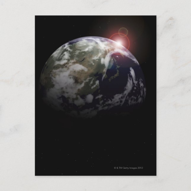Postal Amanecer desde el espacio (Anverso)