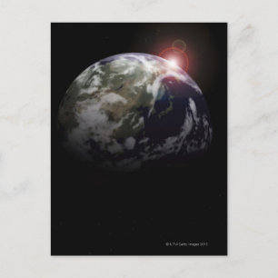 Postal Amanecer desde el espacio