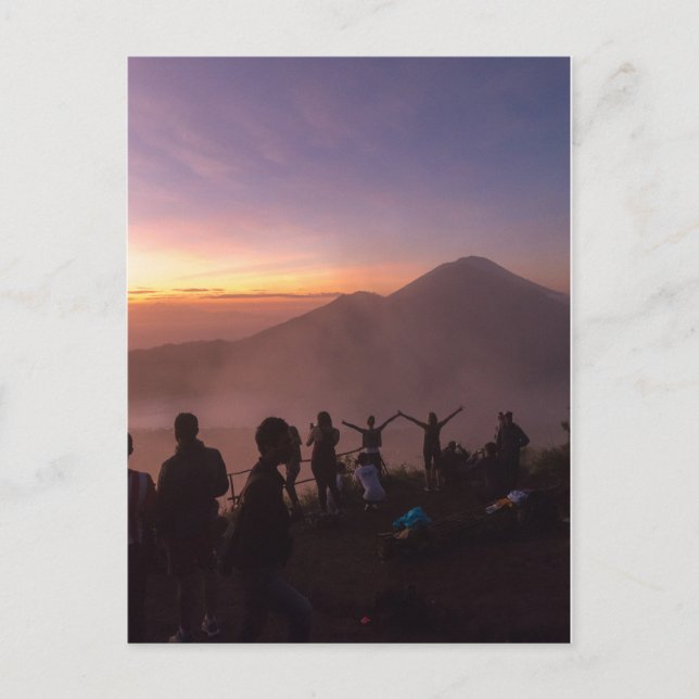 Postal Amanecer desde el Monte Batur en Bali, Indonesia (Anverso)
