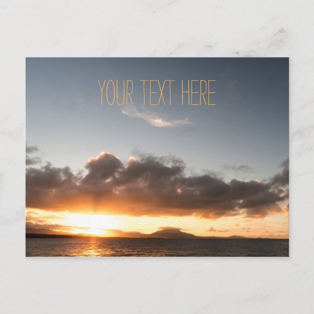 Postal Amanecer distante | República Dominicana (Anverso)